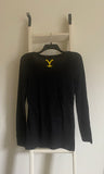 New Black Long-Sleeve Fitted  Crew Neck Yellowstone 'Send Rip' Shirt