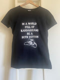 Yellowstone Beth Dutton Ranch Rip Grey or Black Short Sleeve Fitted T-Shirt