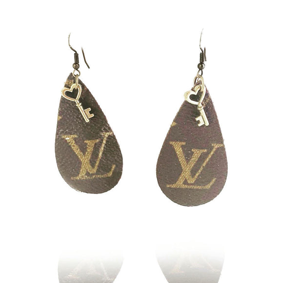 Repurposed Louis Vuitton Drop Earrings